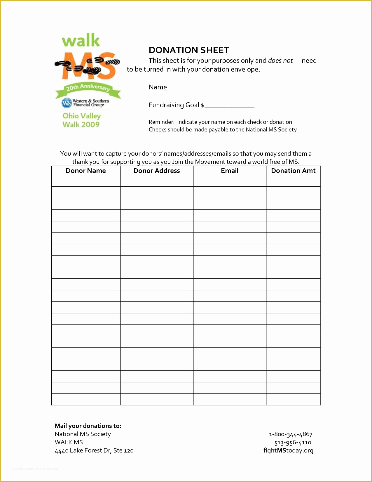 Donation Template Free Of 8 Best Of Donation List Template Printable Free