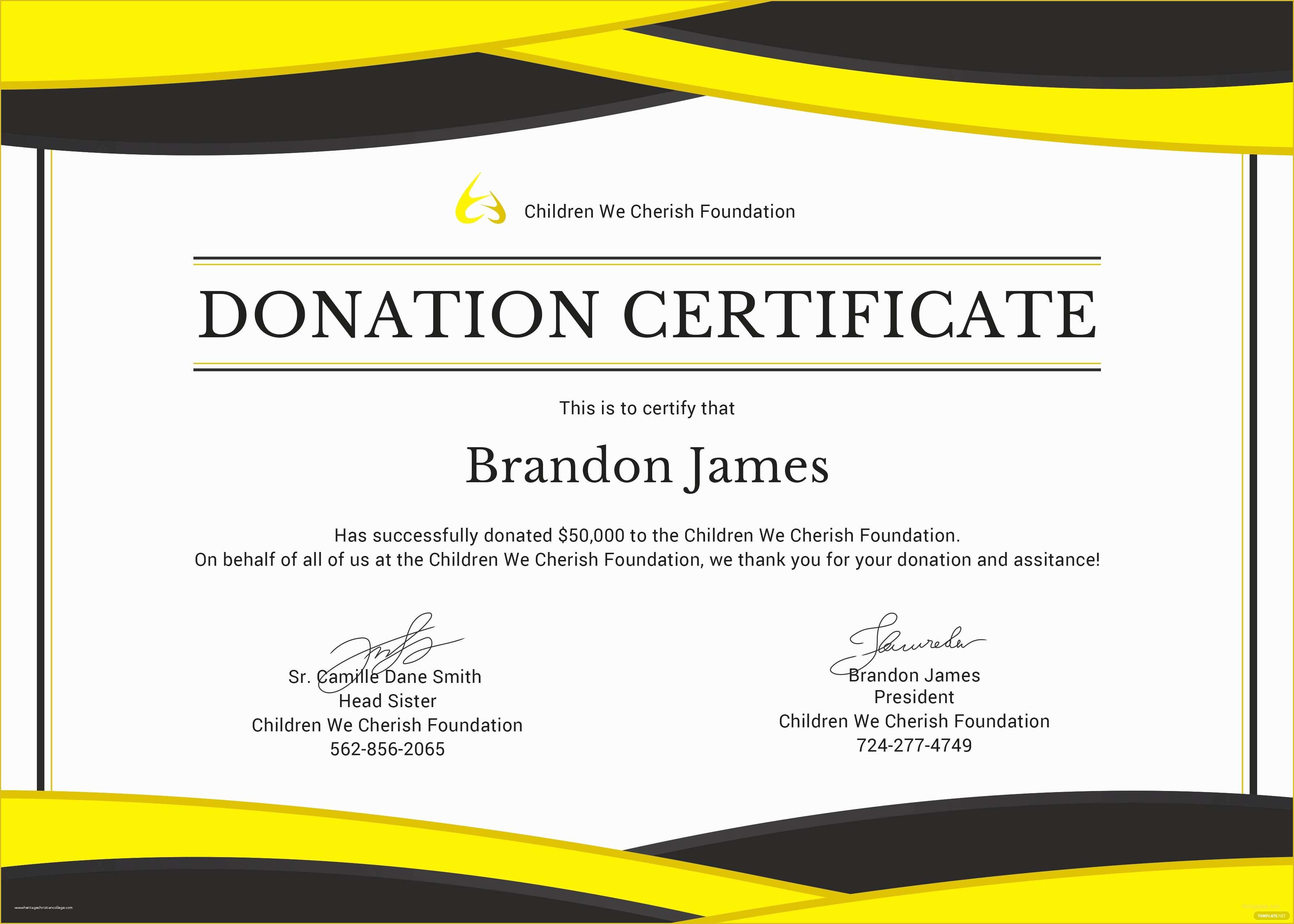 Donation Template Free Of Free Donation Certificate Template In Adobe Shop