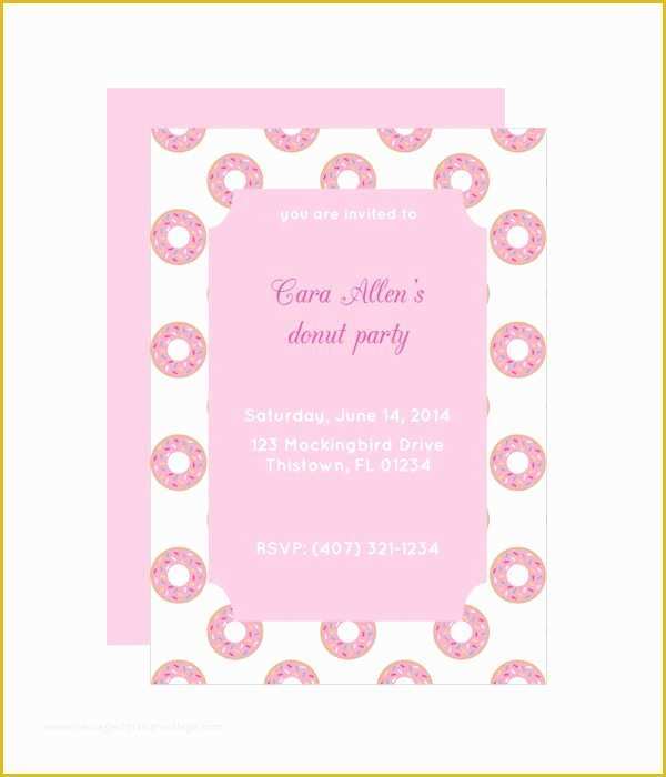 Donut Invitation Template Free Of 16 Best Images About Free Printable Party Invitations On