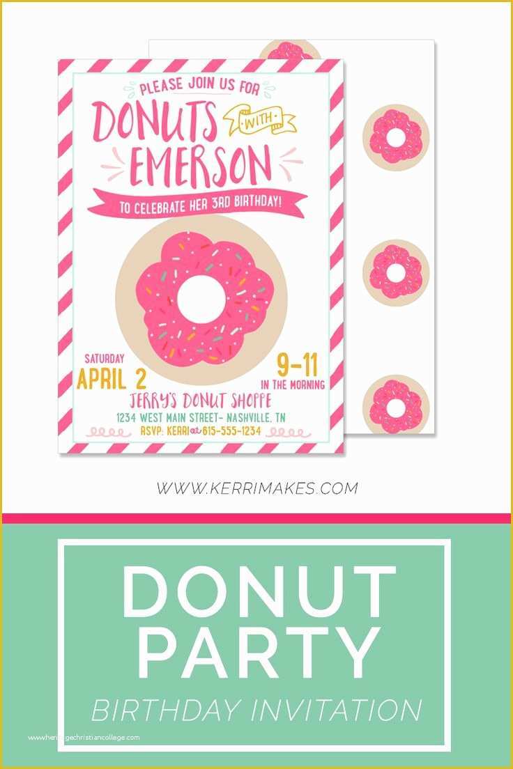 Donut Invitation Template Free Of Donut Invitation Template Free 18 Birthday Invitations for