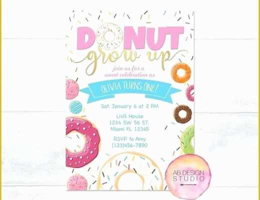 Donut Invitation Template Free Of Donut Invitation Template Free – First to