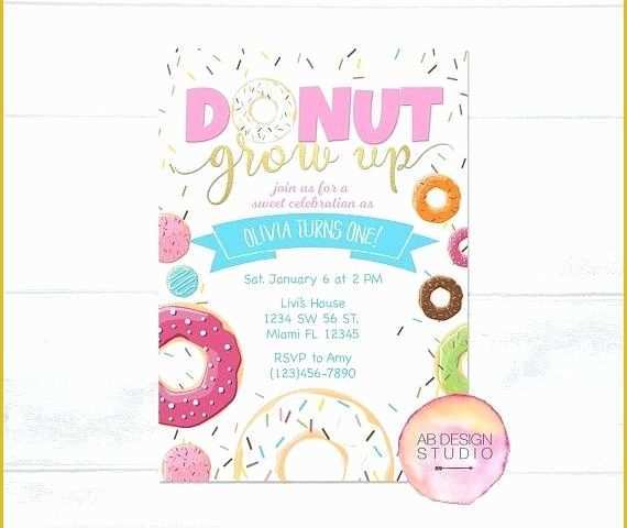 Donut Invitation Template Free Of Donut Invitation Template Free – First to