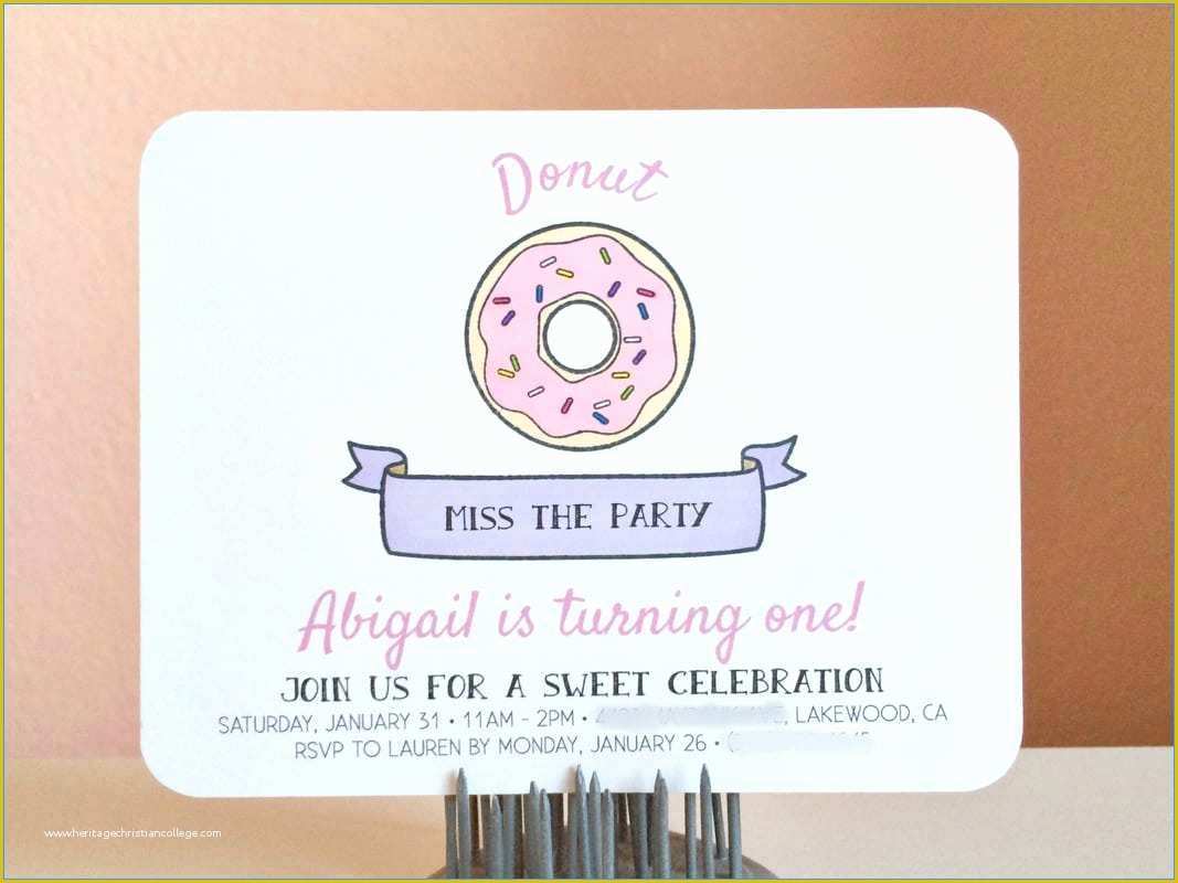 Donut Invitation Template Free Of Free Donut Invitation Template Prettier Donut Party