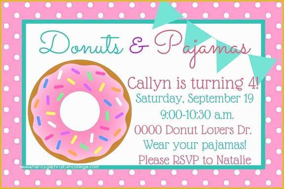 Donut Invitation Template Free Of She Builds Her Home Donut Birthday Party for Under $150