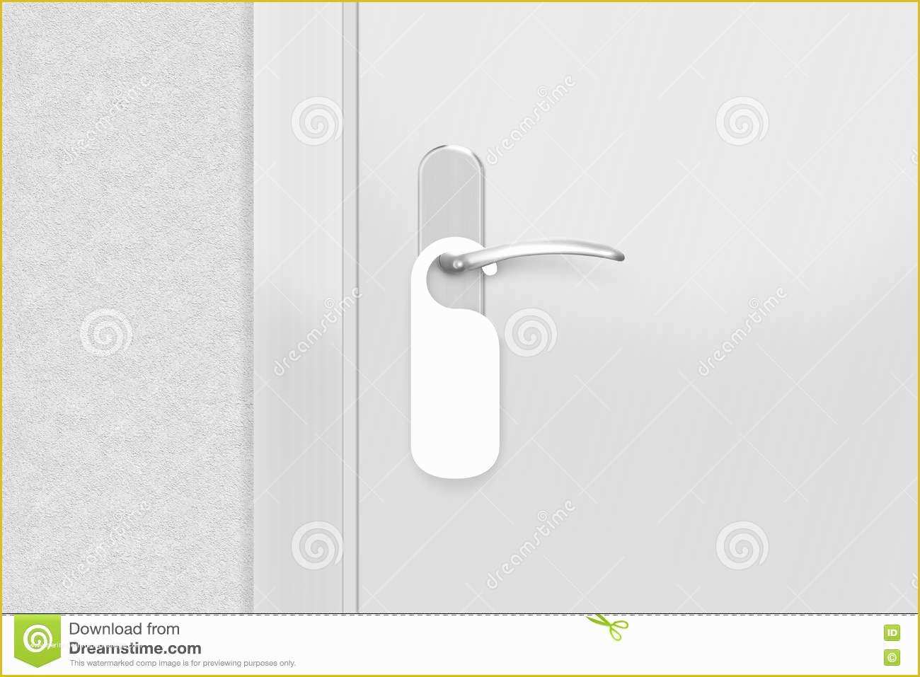 Door Knob Flyer Template Free Of A5 Flyer Mock Up Wall Background Stock