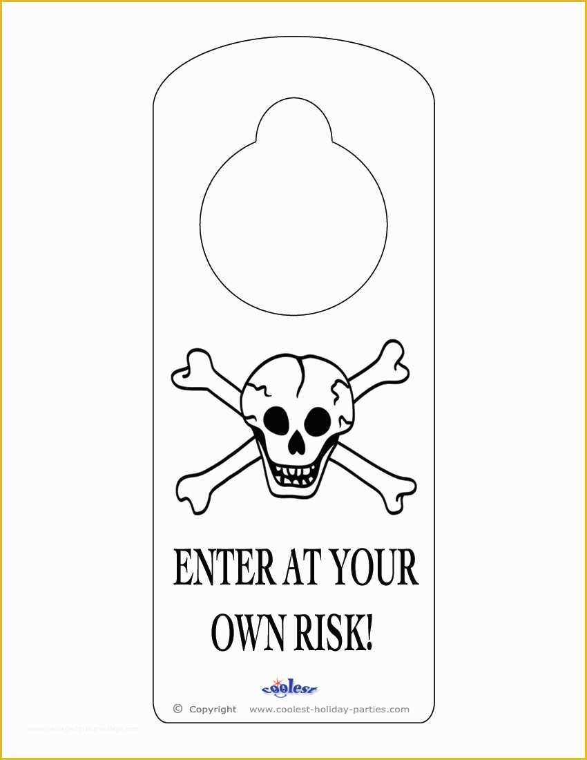 Door Knob Flyer Template Free Of Door Hanger Halloween Printable – Festival Collections