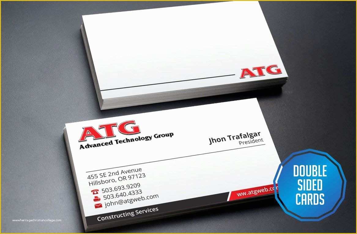 Double Sided Business Card Template Free Download Of Double Sided Business Card Template Word – Double Sided