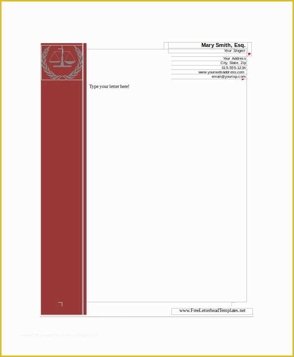 Download Free Legal Letterhead Templates Of 12 Letterhead Templates Free Sample Example format