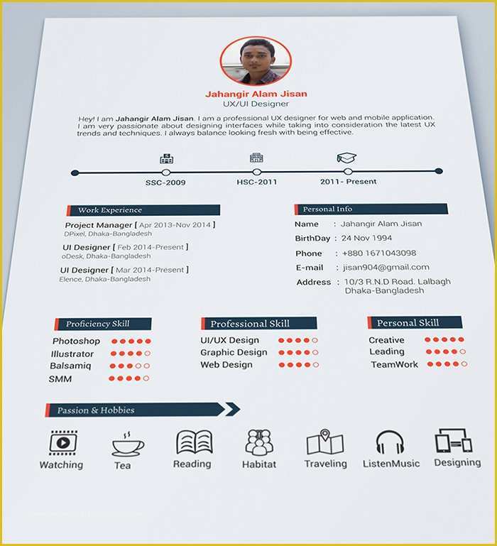 Download Free Resume Templates 2017 Of 30 Free & Beautiful Resume Templates to Download Hongkiat