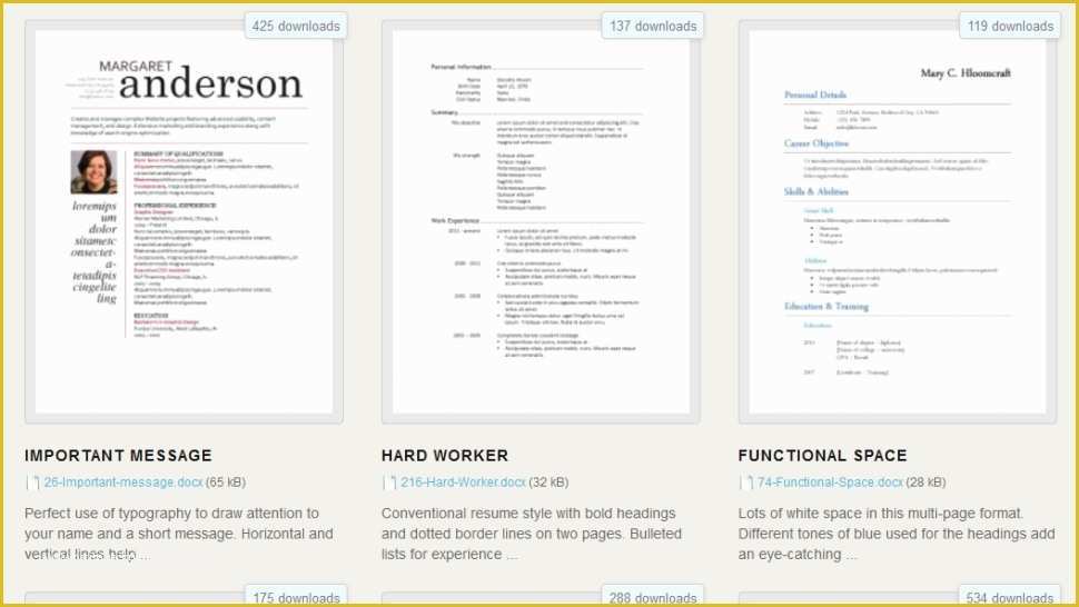 Download Microsoft Word Resume Templates Free Of Download 275 Free Resume Templates for Microsoft Word