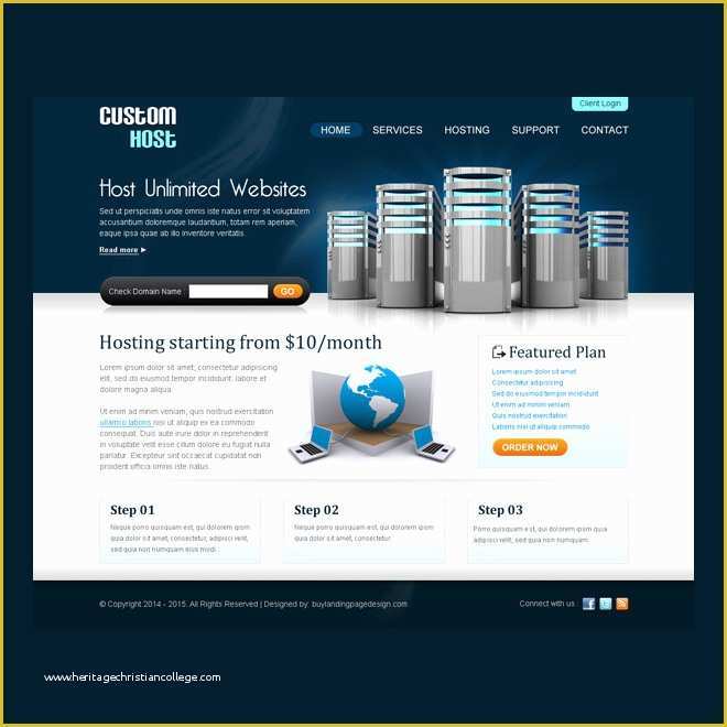 Dreamweaver Landing Page Templates Free Of Best Web Hosting Website Template Design Psd