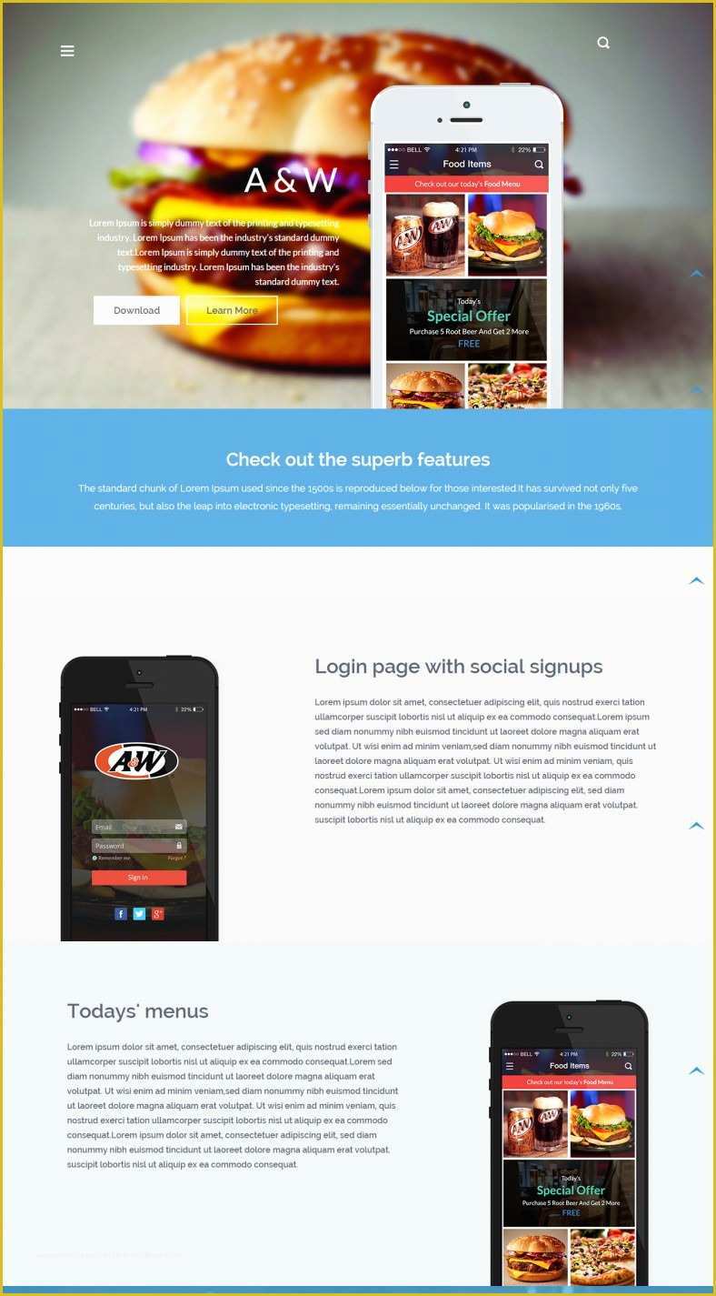 Dreamweaver Landing Page Templates Free Of Free App Website Templates & themes
