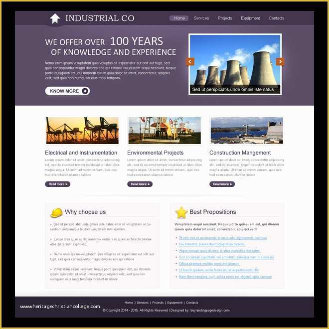 Dreamweaver Landing Page Templates Free Of Professional and Informative Industrial Design Psd for