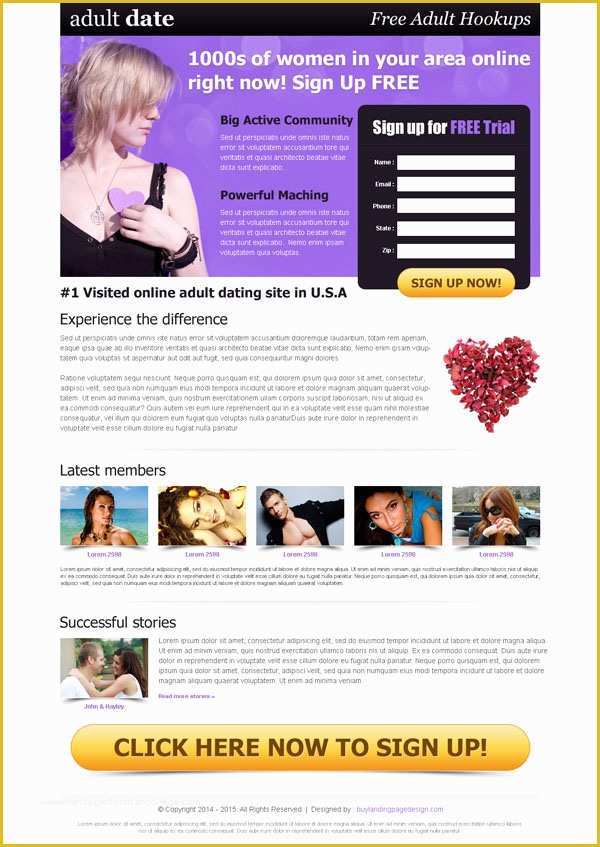 Dreamweaver Landing Page Templates Free Of top 10 Converting Dating Landing Page Designs 2014 On Behance