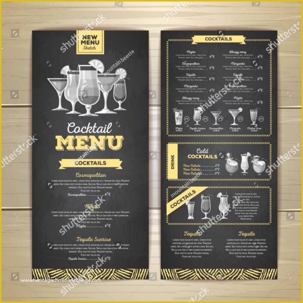 Drink Menu Template Free Of 54 Drink Menu Templates Free Psd Word Design Ideas