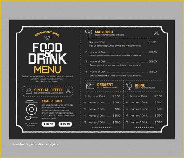 Drinks Menu Template Free Download Of 23 Drinks Menu Templates Free & Premium Download