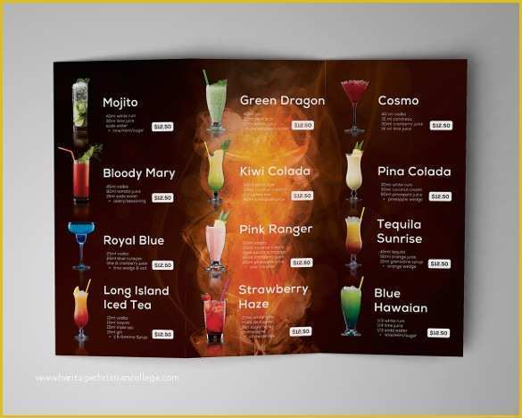 Drinks Menu Template Free Download Of 28 Drink Menu Templates – Free Sample Example format