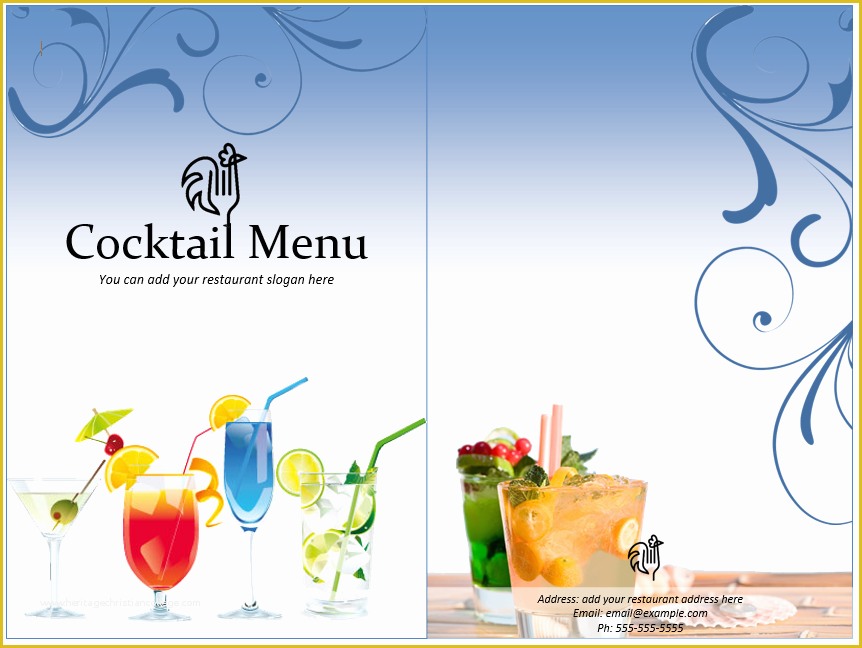 Drinks Menu Template Free Download Of Cocktail Menu Template Word Templates