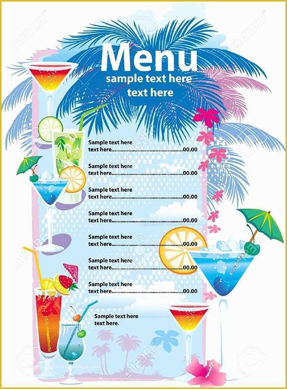 Drinks Menu Template Free Download Of Drink Menu Templates – 30 Free Psd Eps Documents