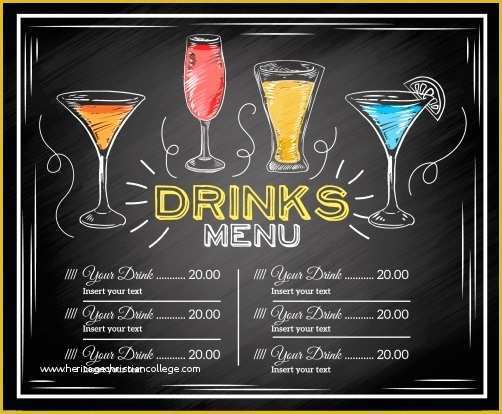 Drinks Menu Template Free Download Of Drinks Menu Templates – 10 Free Sample Templates