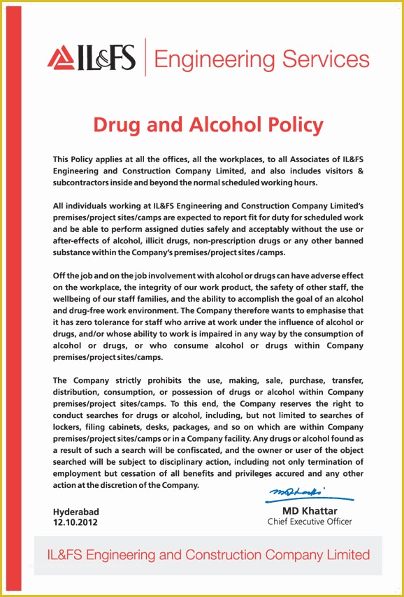 Drug Free Workplace Policy Template Of Drug Testing Policy and Procedure to Pin On