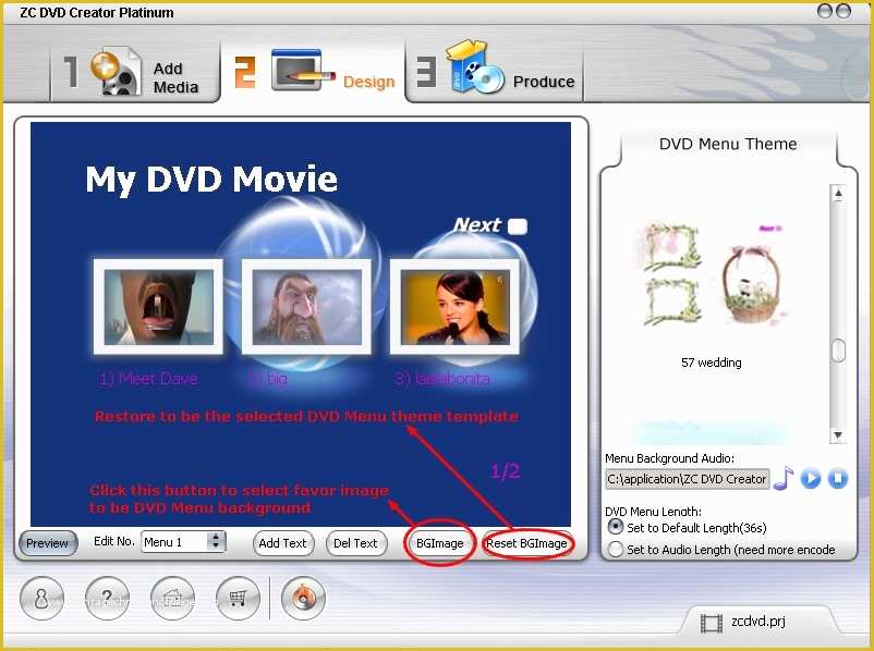 Dvd Flick Menu Templates Free Download Of Zc Dvd Creator Platinum Change Dvd Menu Background Image