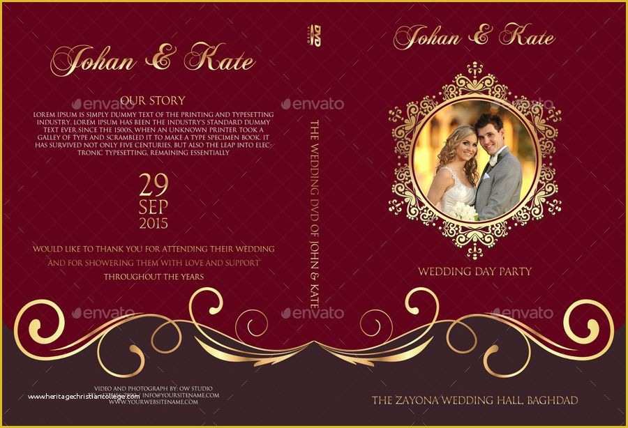 Dvd Template Psd Free Download Of Wedding Dvd Cover and Dvd Label Template Vol 9