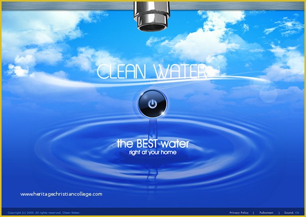 Dynamic Flash Website Templates Free Download Of Clean Water Dynamic Flash Template On Behance