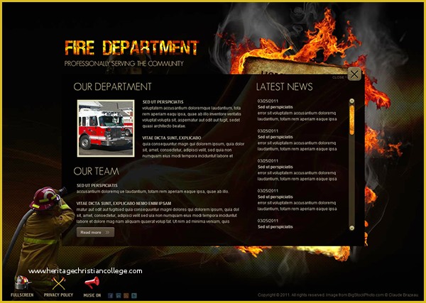 Dynamic Flash Website Templates Free Download Of Fire Department Dynamic Flash Template On Behance