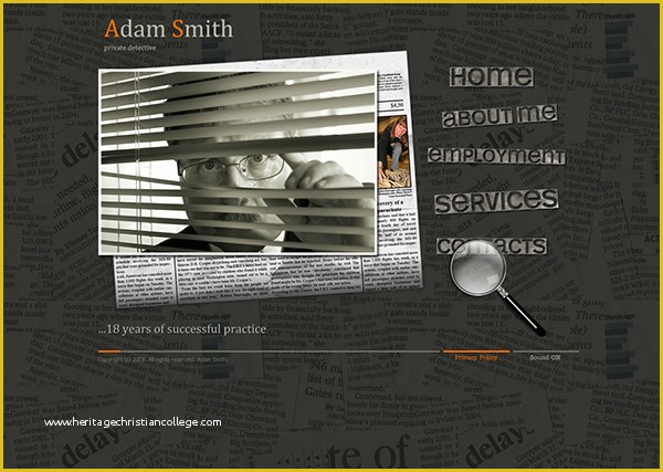 Dynamic Flash Website Templates Free Download Of Private Detective Dynamic Flash Template On Behance