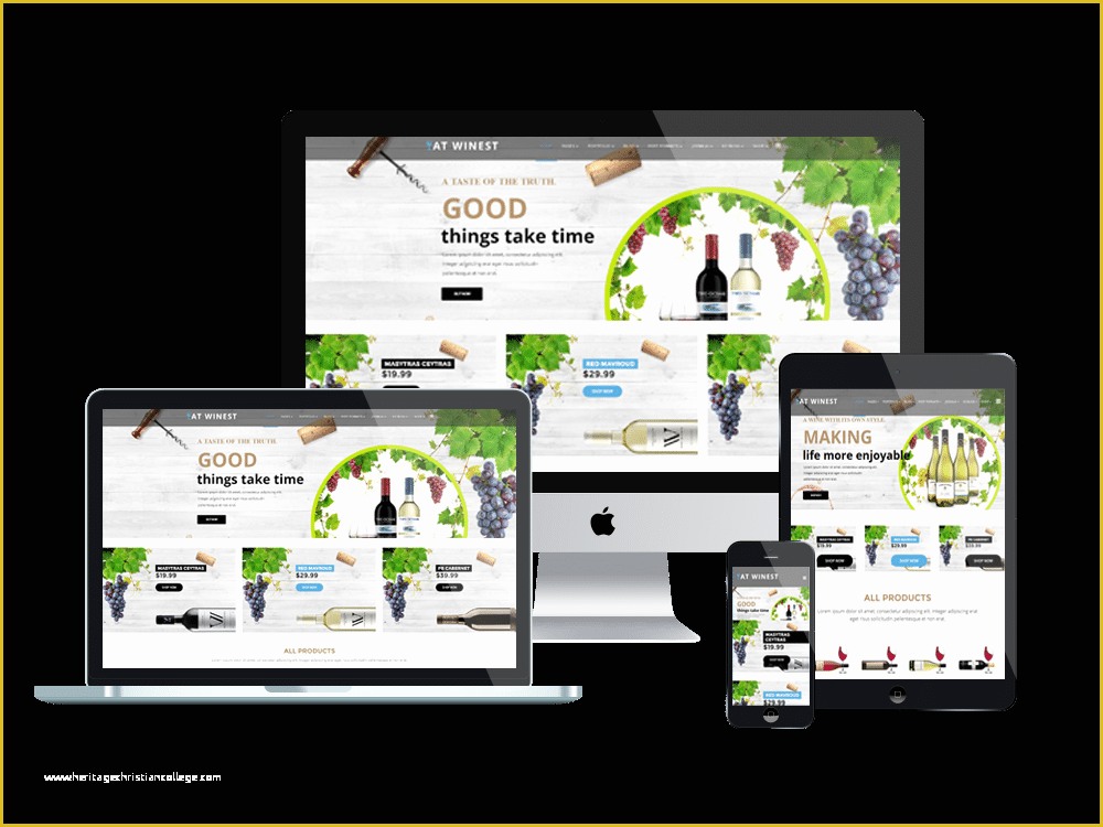 Dynamic Responsive Website Templates Free Download Of at Winest – Free Responsive Wine Virtuemart Joomla