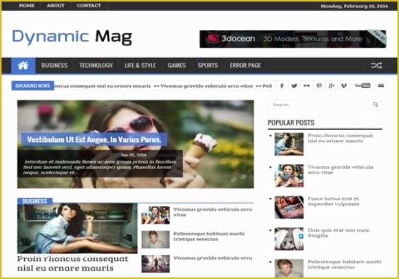 Dynamic Responsive Website Templates Free Download Of Dynamic Mag Responsive Blogger Template Free Graphics