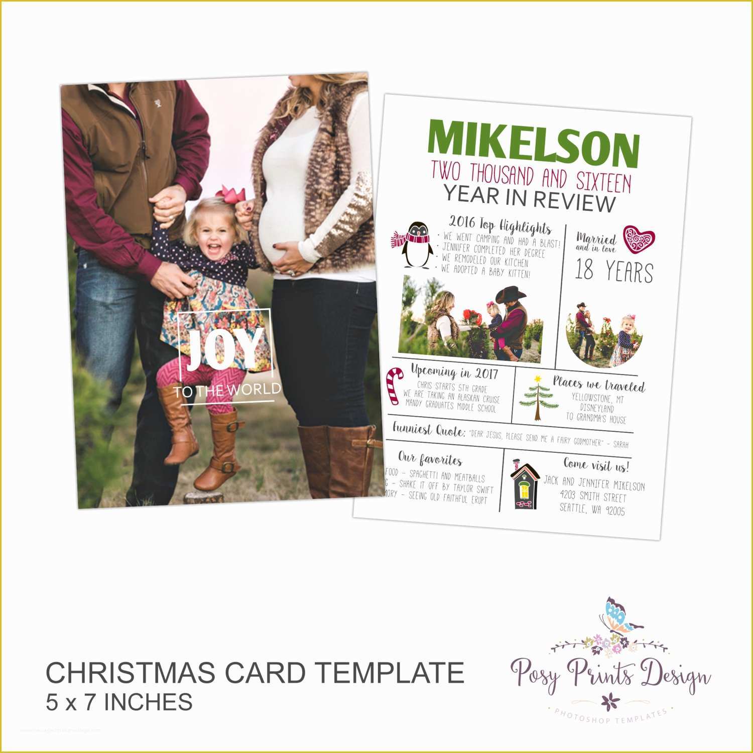 E Christmas Card Templates Free Of Christmas Card Shop Template Year In Review Family