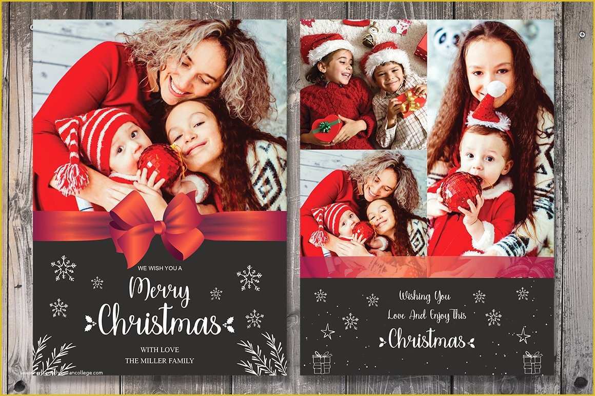 E Christmas Card Templates Free Of Christmas Card Template Card Templates Creative Market