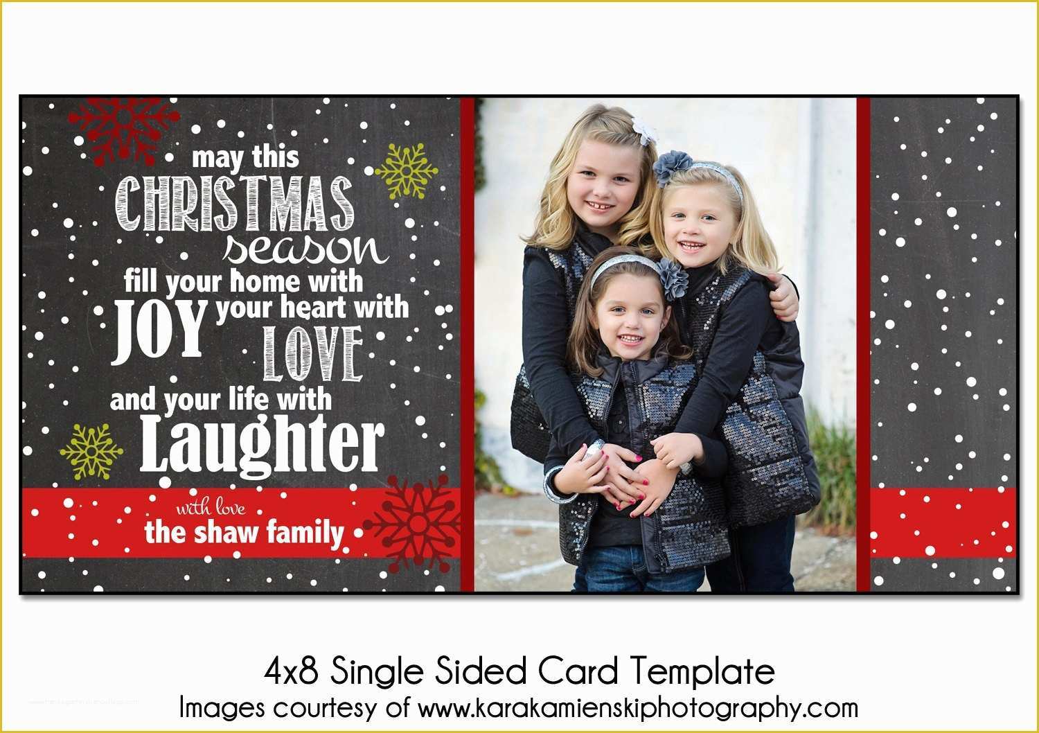 E Christmas Card Templates Free Of Christmas Card Template Joyful Snow 4x8 Single Sided Card