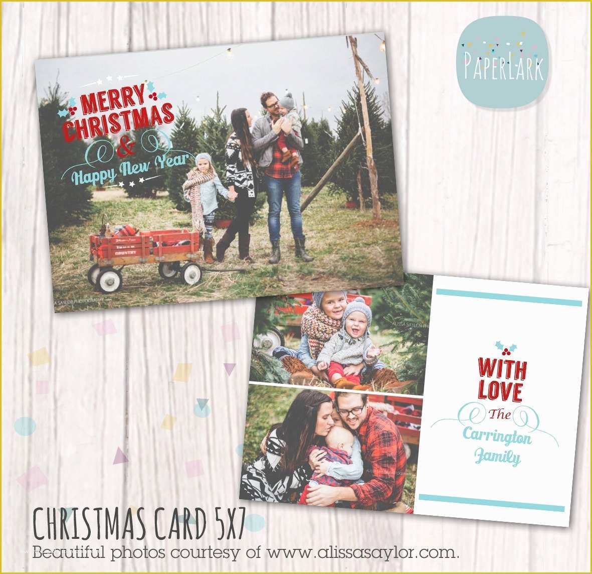 E Christmas Card Templates Free Of Christmas Card Template Shop Template by Paperlarkdesigns