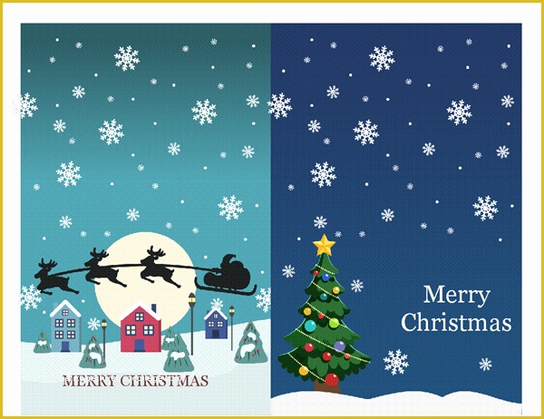 E Christmas Card Templates Free Of Christmas Notecards Christmas Spirit Design 2 Per Page