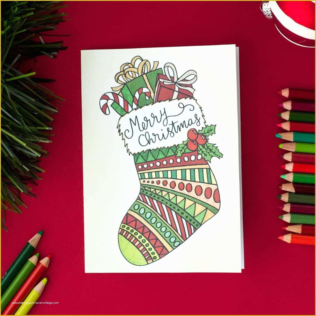 E Christmas Card Templates Free Of Free Christmas Coloring Card Sarah Renae Clark