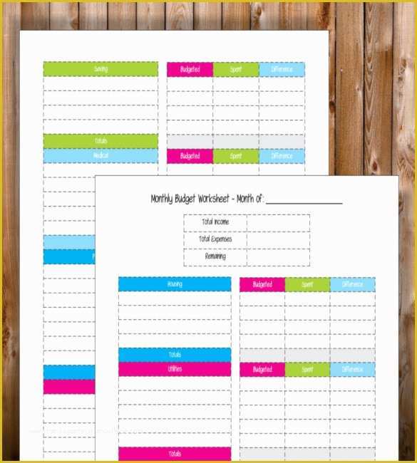 Easy Budget Spreadsheet Template Free Of 12 Simple Bud Templates Free Sample Example format