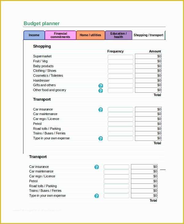 Easy Budget Spreadsheet Template Free Of 14 Simple Bud Planner Templates Word Pdf Excel