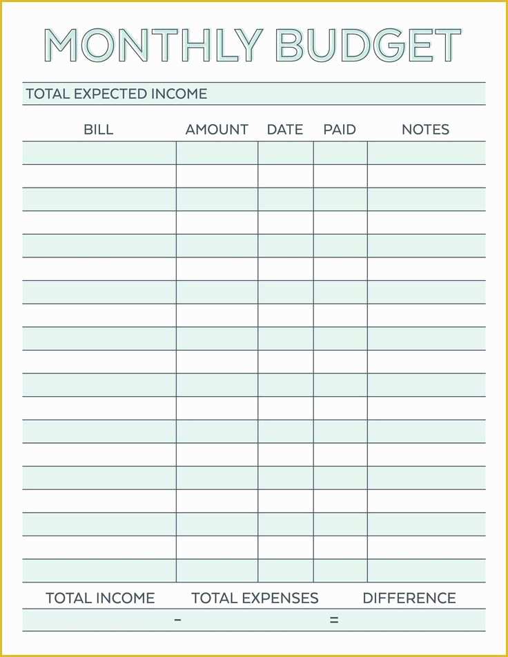 Easy Budget Spreadsheet Template Free Of Best 25 Bill Template Ideas On Pinterest