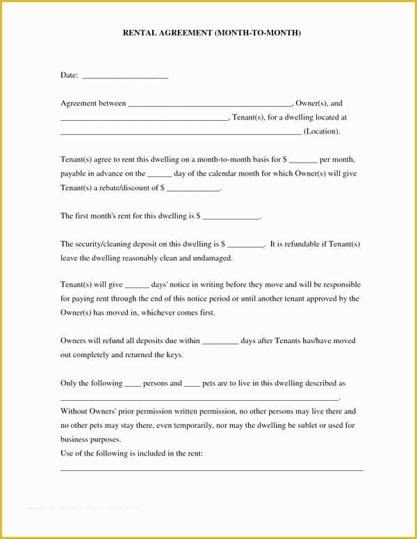 Easy Free Rental Agreement Template Of 13 Best Of Simple Rent Agreement Simple Rental