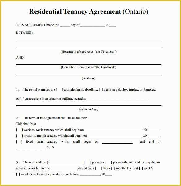 Easy Free Rental Agreement Template Of 13 Sample Residential Rental Agreements