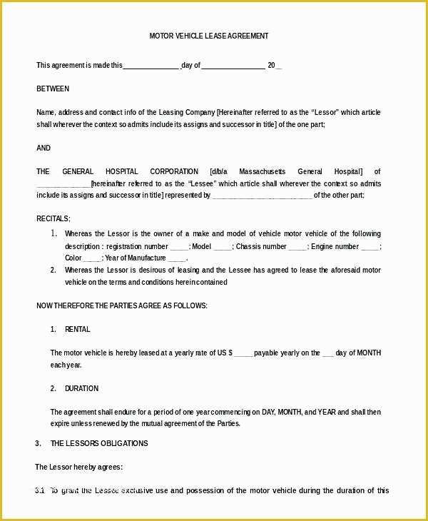 Easy Free Rental Agreement Template Of Free Equipment Lease Agreement Template Download Rental to