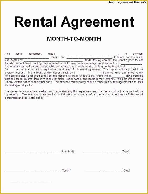 Easy Free Rental Agreement Template Of Printable Sample Simple Room Rental Agreement form