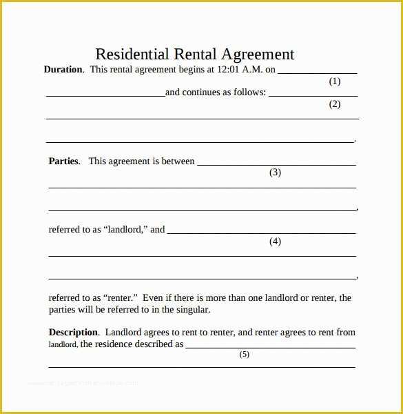 53 Easy Free Rental Agreement Template