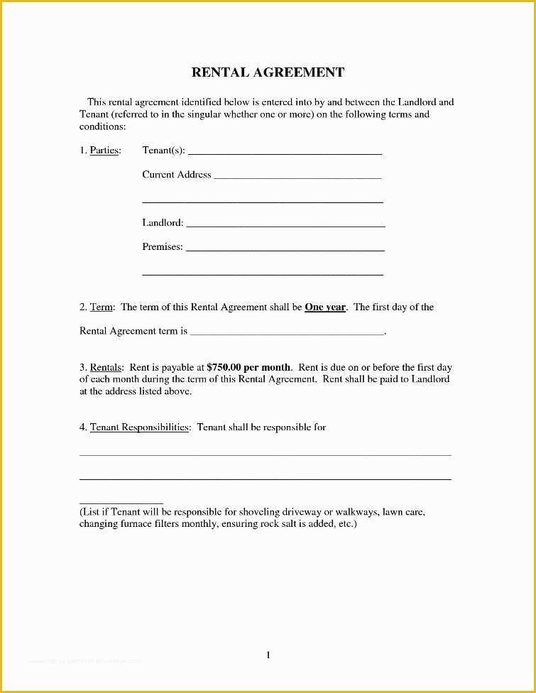 Easy Free Rental Agreement Template Of Simple Rental Agreement form