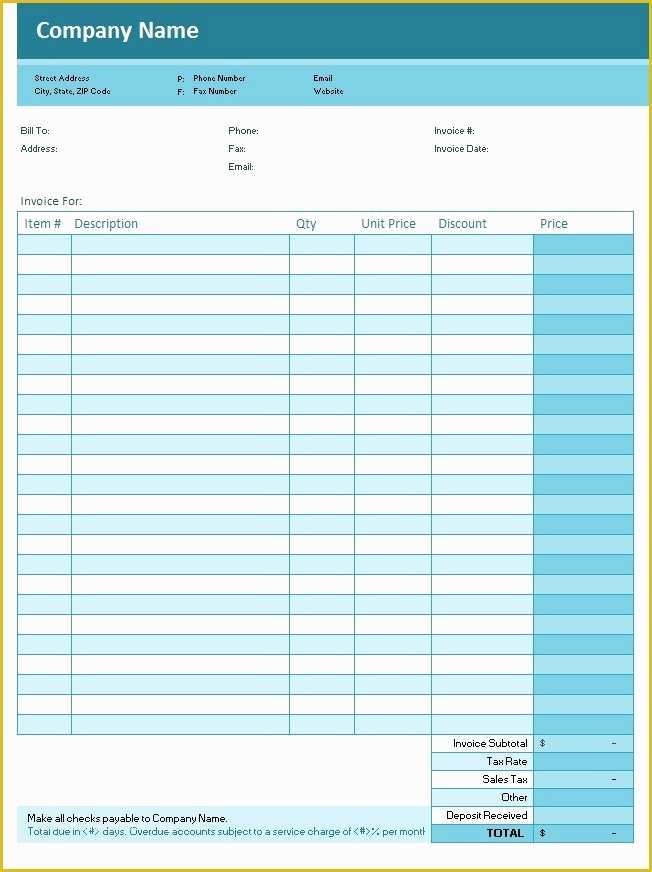 Easy Invoice Template Free Of 100 Free Invoice Templates Word Excel Pdf formats