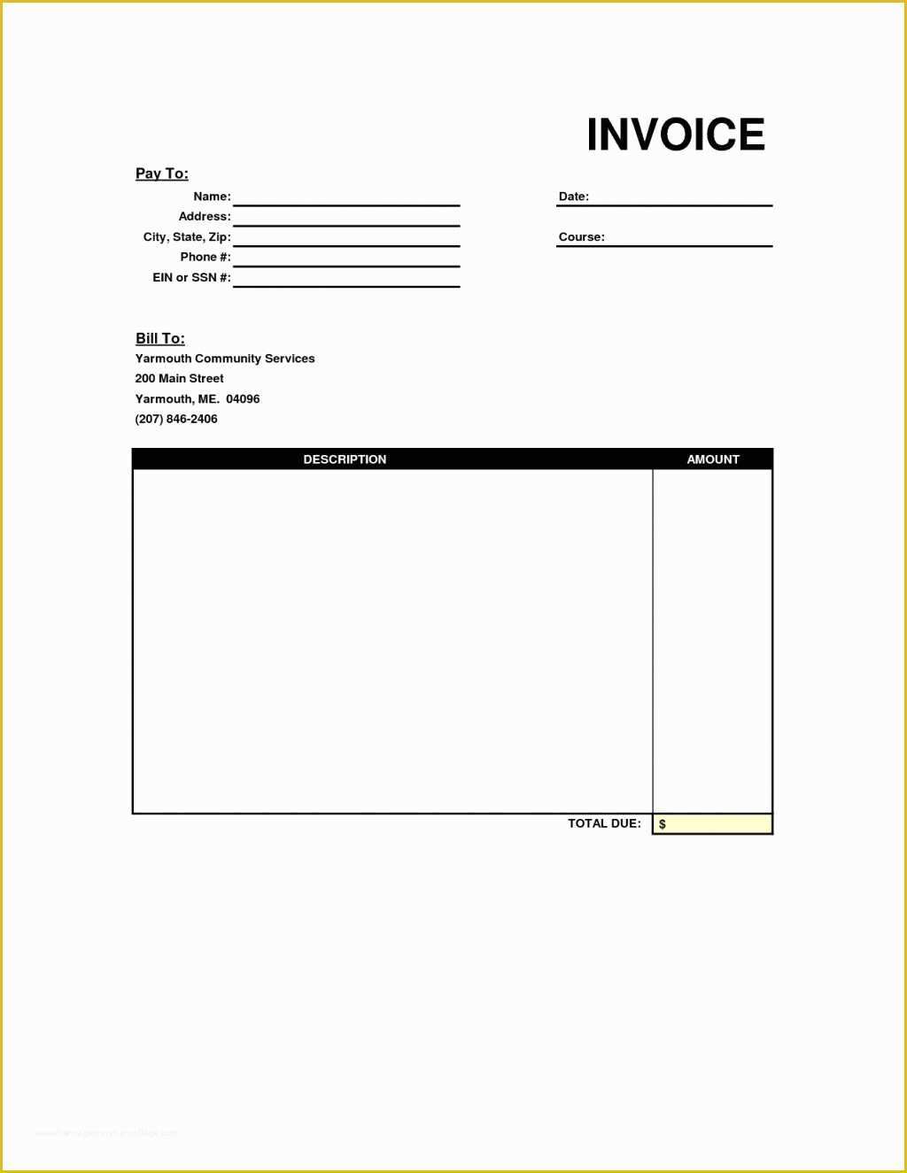 Easy Invoice Template Free Of Basic Invoice Template Free