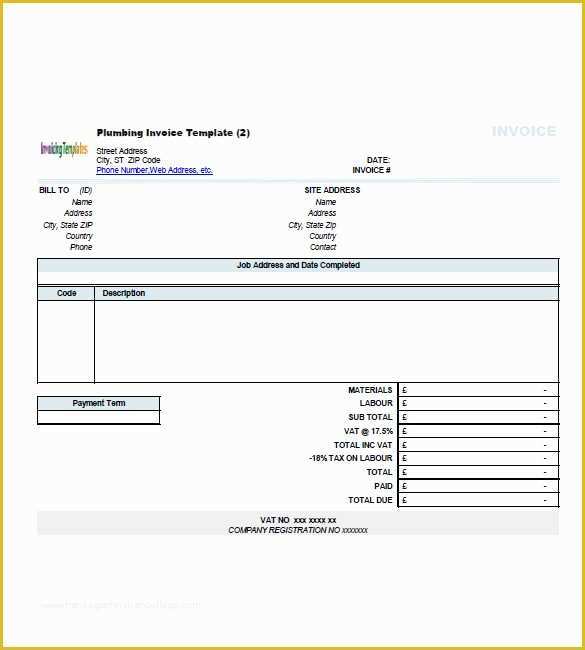 Easy Invoice Template Free Of Free Contractor Invoice Templates